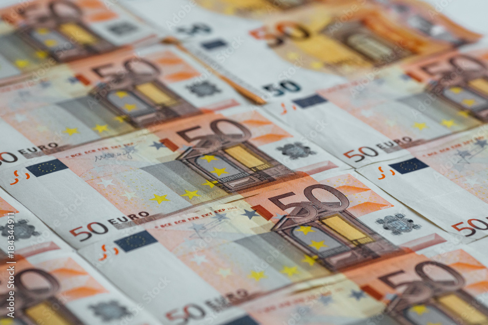 Fifty euro banknote on white background. High resolution photo. Fifty euro banknote on white background. High resolution photo.