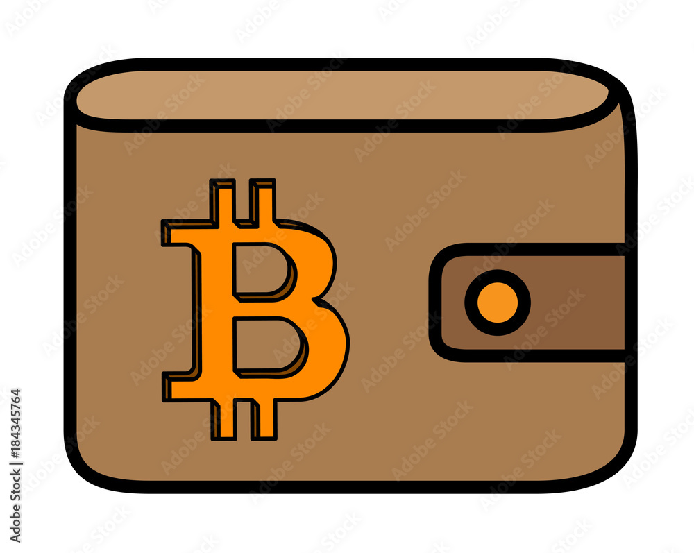 Bitcoin logo with shadow carved in leather wallet cover Bitcoin logo with shadow carved in leather wallet cover