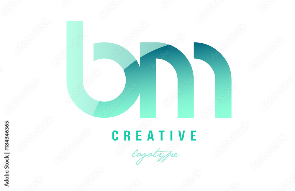 green gradient pastel modern bm b m alphabet letter logo combination icon design green gradient pastel modern bm b m alphabet letter logo combination icon design