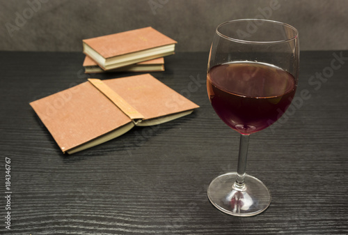 Photos Book and good wine.