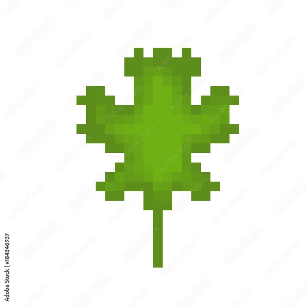 Obraz premium clover pixel art icon