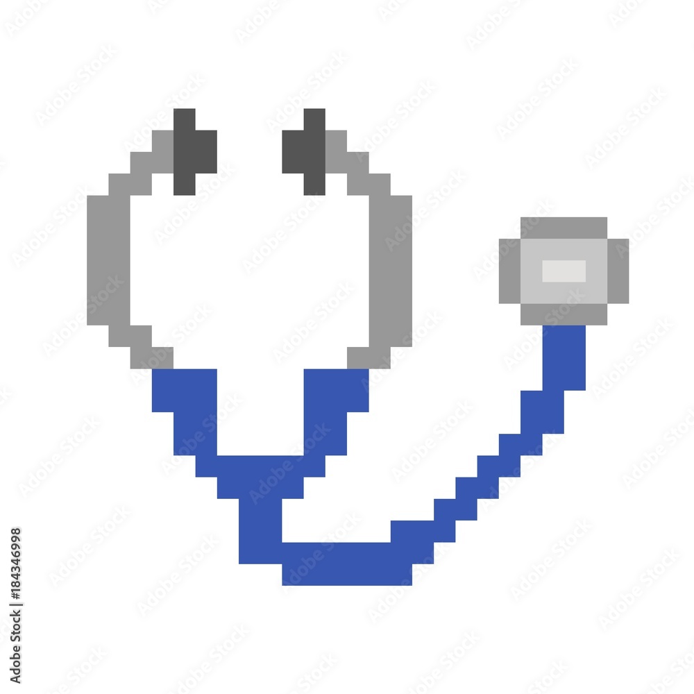 stethoscope icon pixel art stethoscope icon pixel art