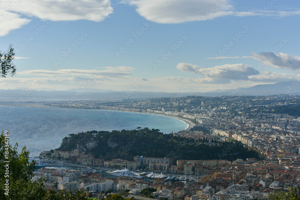 sights and architecture of the resort city of the azure coast of France Nice, top view sights and architecture of the resort city of the azure coast of France Nice, top view