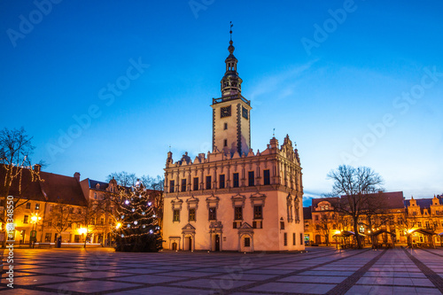 Main city square - Town Hall in Chelmno  Poland. 