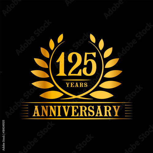 125 years anniversary logo template. 