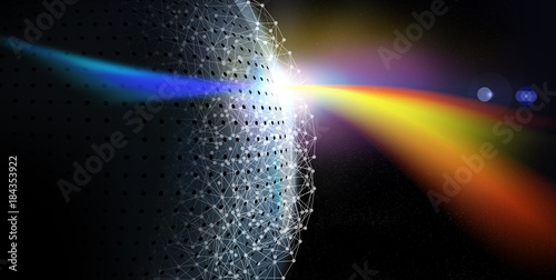 Fototapeta Naklejka Na Ścianę i Meble -  colorful ray of light in cosmic space