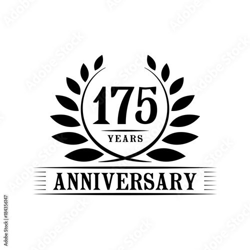 175 years design template. Anniversary vector and illustration template.