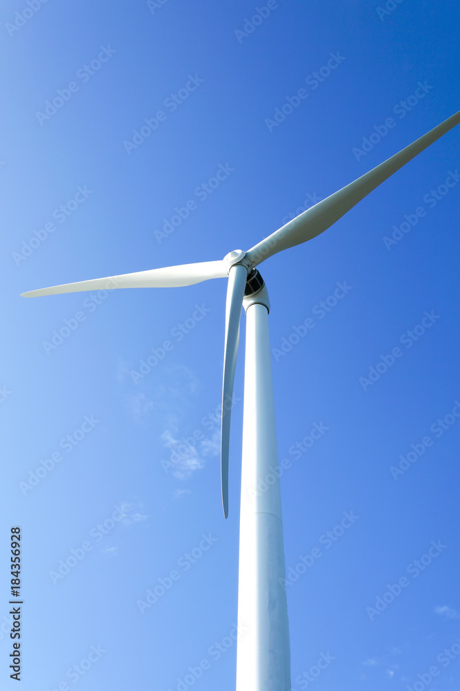 Wind turbines generating electricity with blue sky Wind turbines generating electricity with blue sky