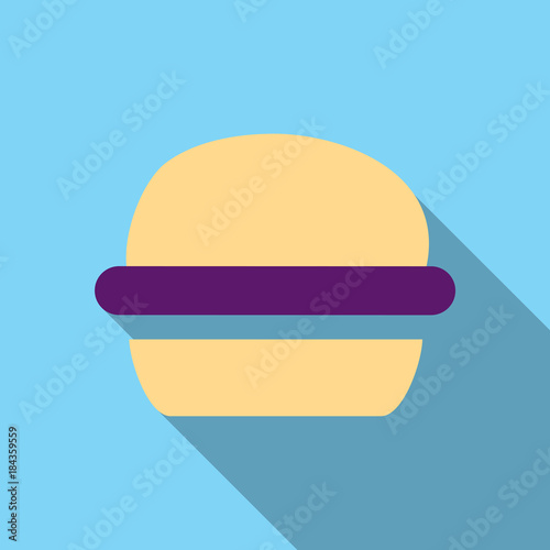 hamburger icon in flat style with long shadow