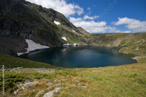 Amazing Landscape of The Eye lake, The Seven Rila Lakes, Bulgaria