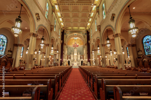 Interior of Saints Peter and Paul Church. Inside Saints Peter and Paul Church in San Francisco.