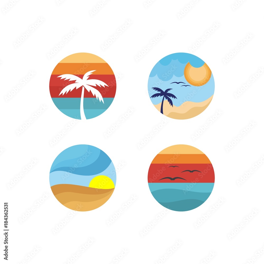 Beach Icon Set Beach Icon Set