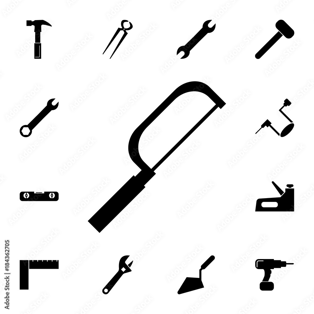 hacksaw icon. Set of construction tools icons. Web Icons Premium quality graphic design. Signs, outline symbols collection, simple icons for websites, web design, mobile app hacksaw icon. Set of construction tools icons. Web Icons Premium quality graphic design. Signs, outline symbols collection, simple icons for websites, web design, mobile app