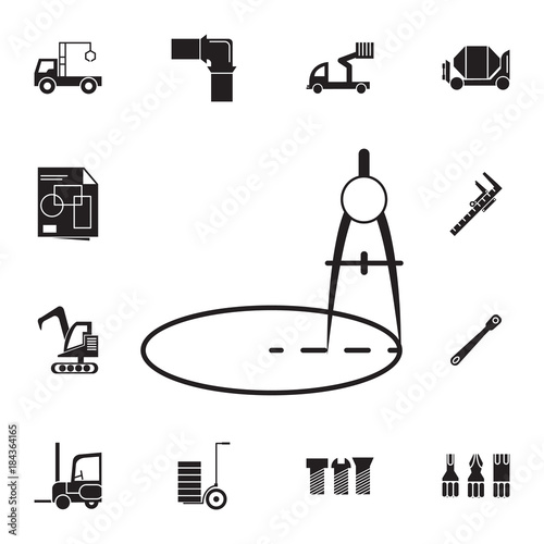 driwing compass icon. Set of construction tools icons. Web Icons Premium quality graphic design. Signs, outline symbols collection, simple icons for websites, web design