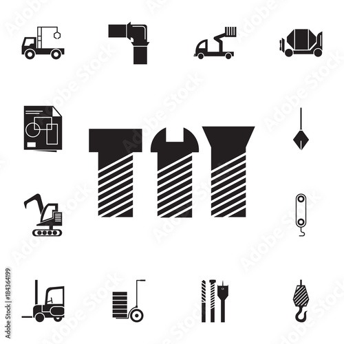 Screws, bolts icon. Set of construction tools icons. Web Icons Premium quality graphic design. Signs, outline symbols collection, simple icons for websites, web design, mobile app