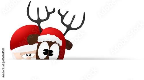 Weihnachtsmann und Rentier