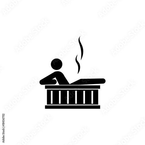 relaxation in the jacuzzi icon. Spa icon. Element relaxation and rest icon. Premium quality graphic design. Signs, outline symbols collection icon for websites, web design, mobile