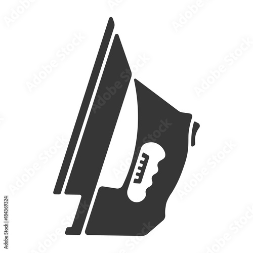 Iron icon, simple black style, Silhouette household appliances and electronics icons, vector graphics