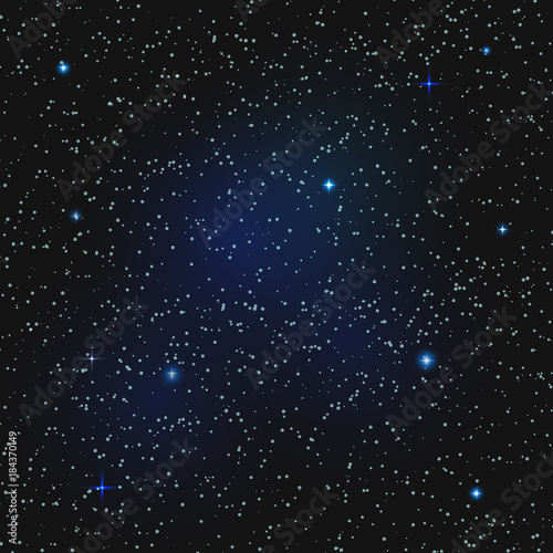 Black space with a lot of stars on black background. Vector