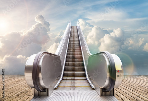 outdoor escalator to the sky