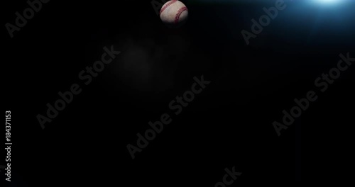 4k Baseball hit by bat 1000 fps