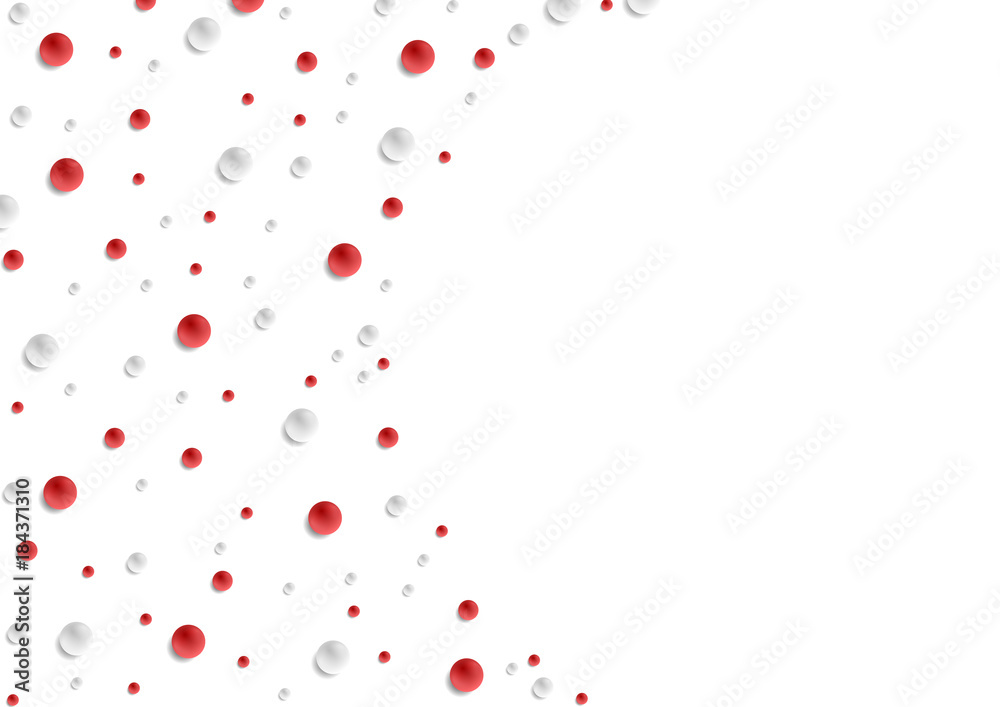 Minimal tech background with red grey drops