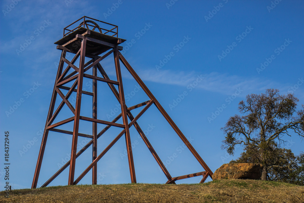 Vintage Tower Used In Mining Operations
