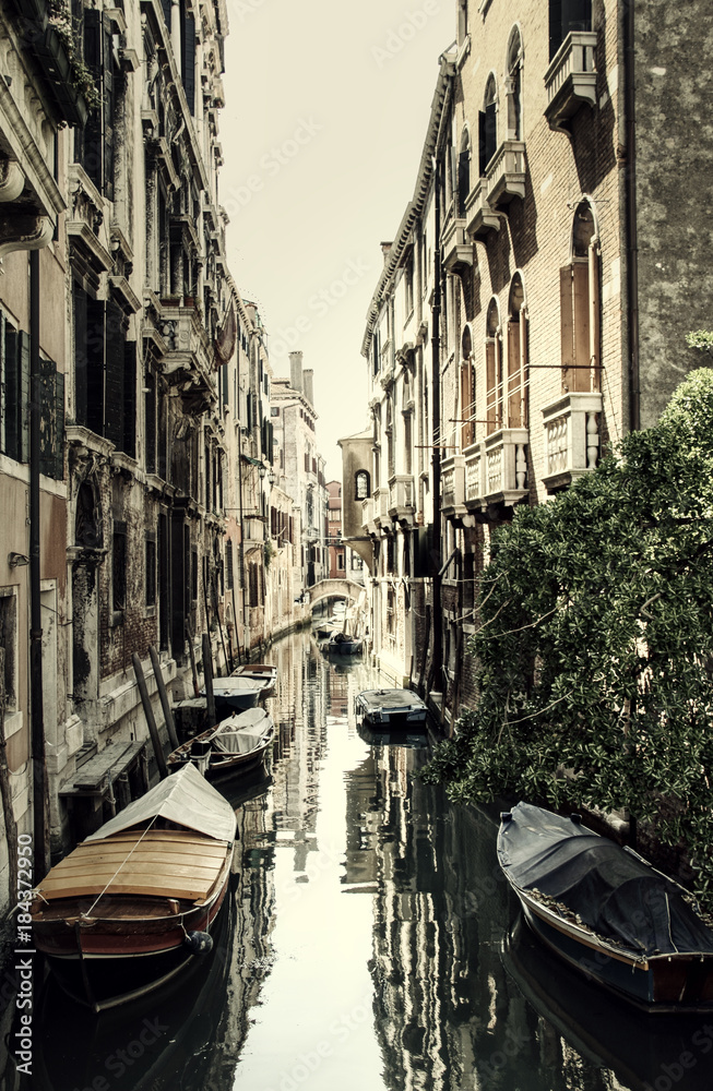 Vintage Quiet Venice Canal