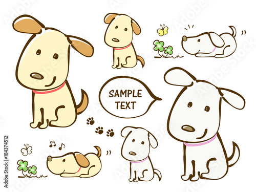 犬　かわいい　イラスト 