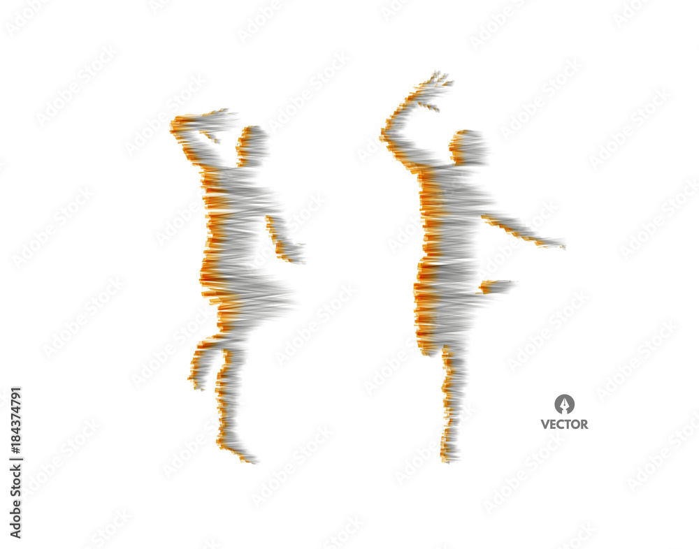 Man is posing and dancing. 3d model of man. Sport symbol. Vector illustration. Man is posing and dancing. 3d model of man. Sport symbol. Vector illustration.