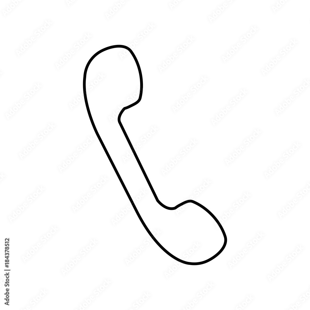phone communication call service assistance vector illustration outline image phone communication call service assistance vector illustration outline image