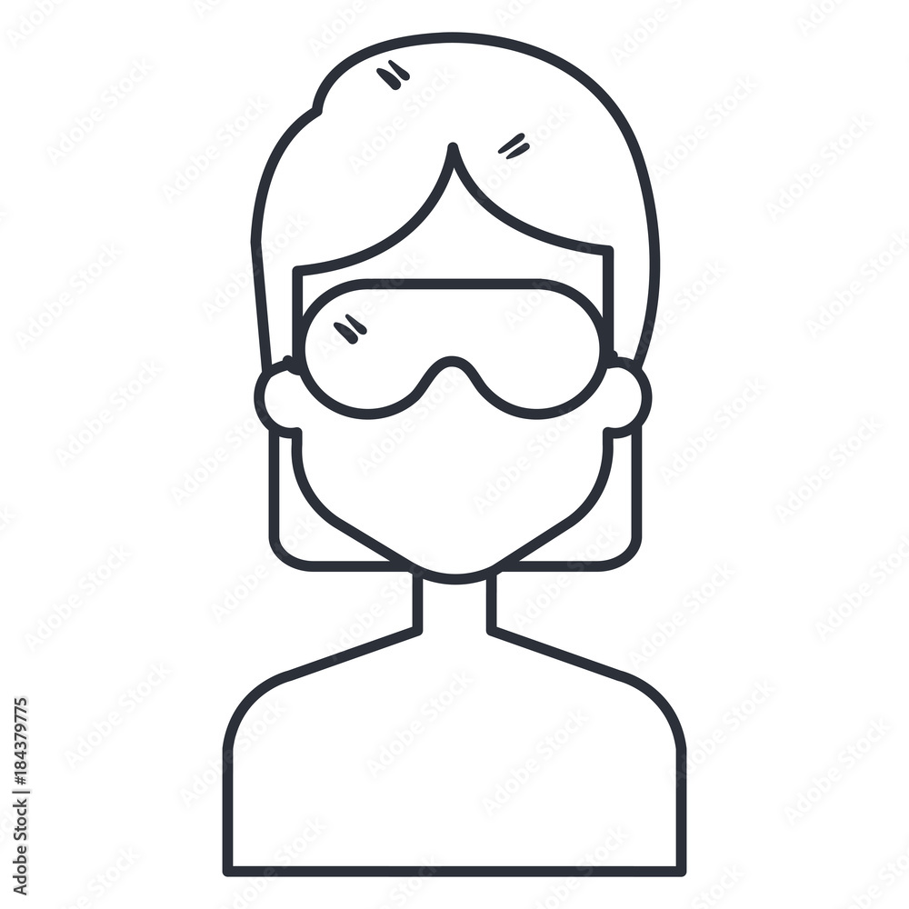 woman with sleeping mask woman with sleeping mask