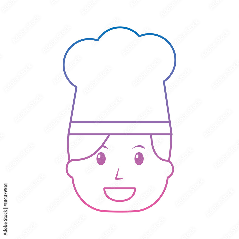 chef woman happy worker with hat vector illustration chef woman happy worker with hat vector illustration