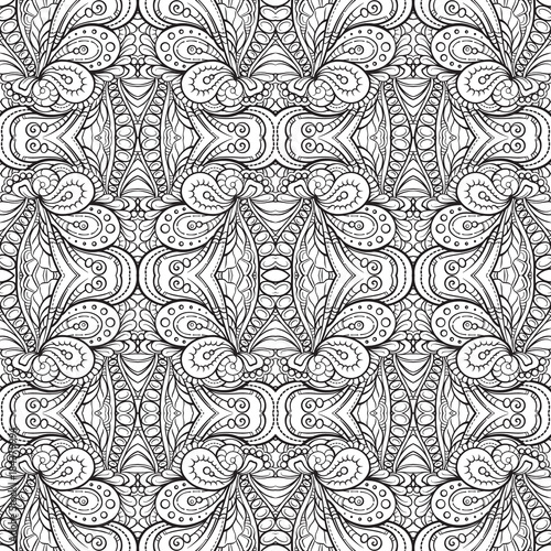 Abstract black and white seamless pattern