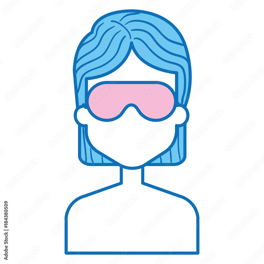 woman with sleeping mask woman with sleeping mask