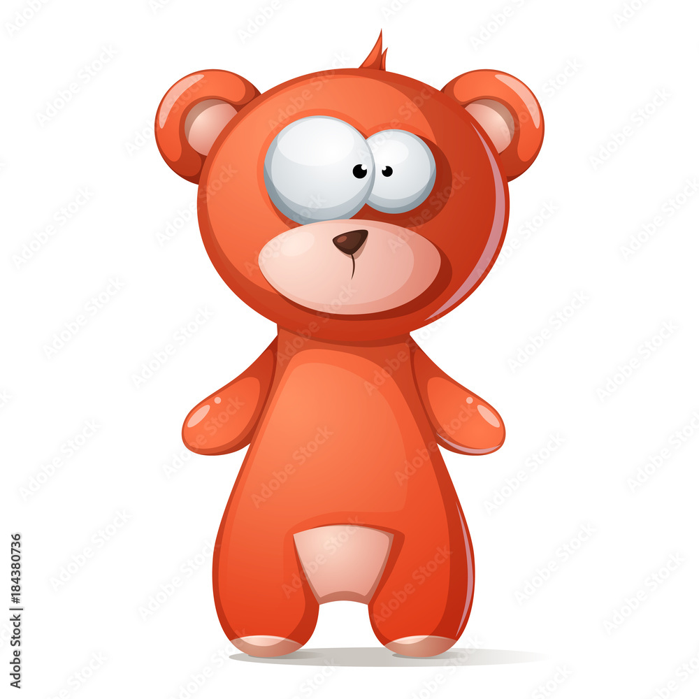 Fototapeta premium Cute, funny brown bear, grizzly, teddy.