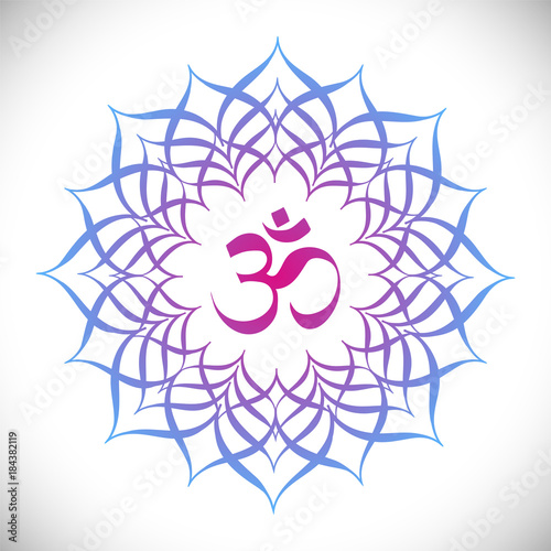 Mandala with omkara sign inside