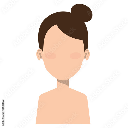 beautiful and young woman shirtless character