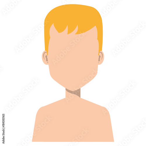 young man shirtless avatar character