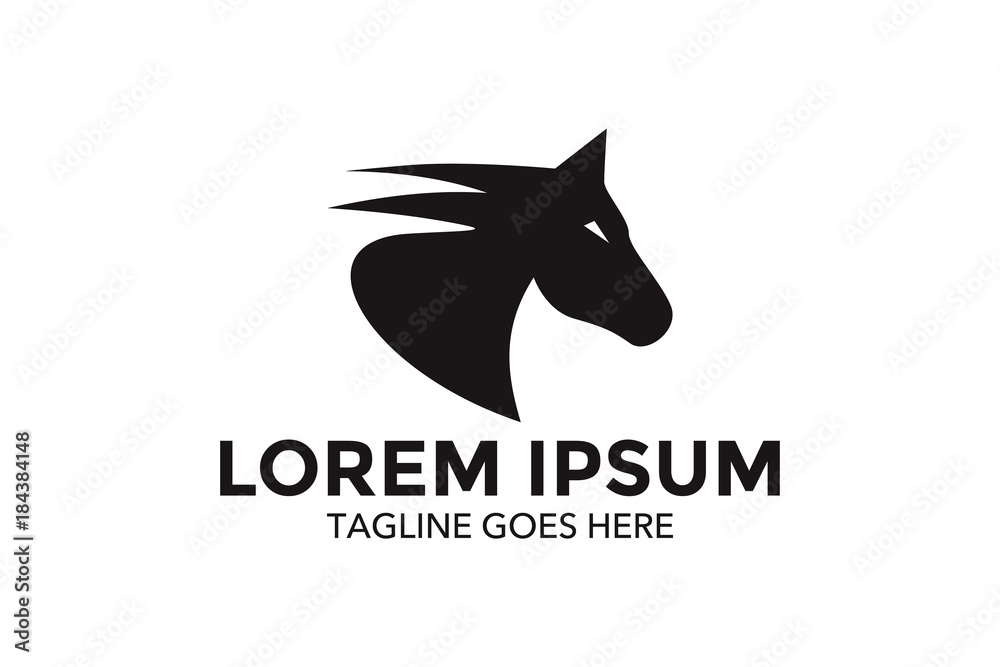 Obraz premium unique horse logo. editable. vector illustration logo