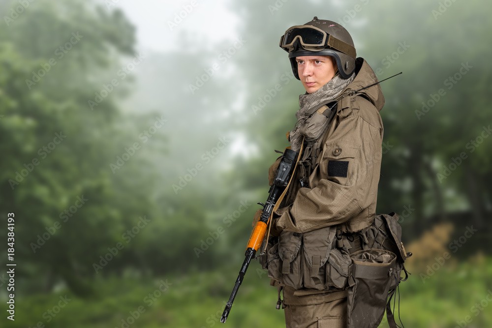 Fototapeta premium Russian special forces soldier