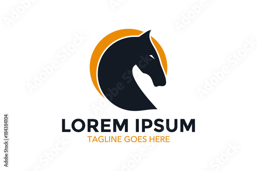 unique horse logo. editable. vector illustration logo