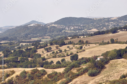 San Marino, San Marino - 10 August 2017: Panoramic view of the local surroundings.