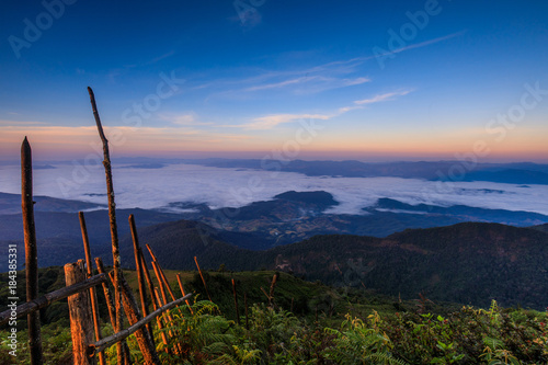 Doy-inthanon, Landscape sea of mist in national park of Chaingmai province  Thailand. © Nakornthai