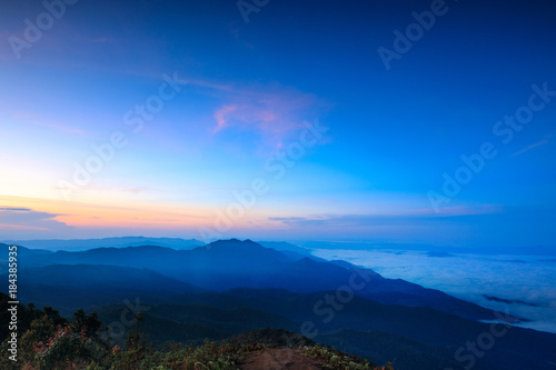Doy-inthanon, Landscape sea of mist in national park of Chaingmai province Thailand.