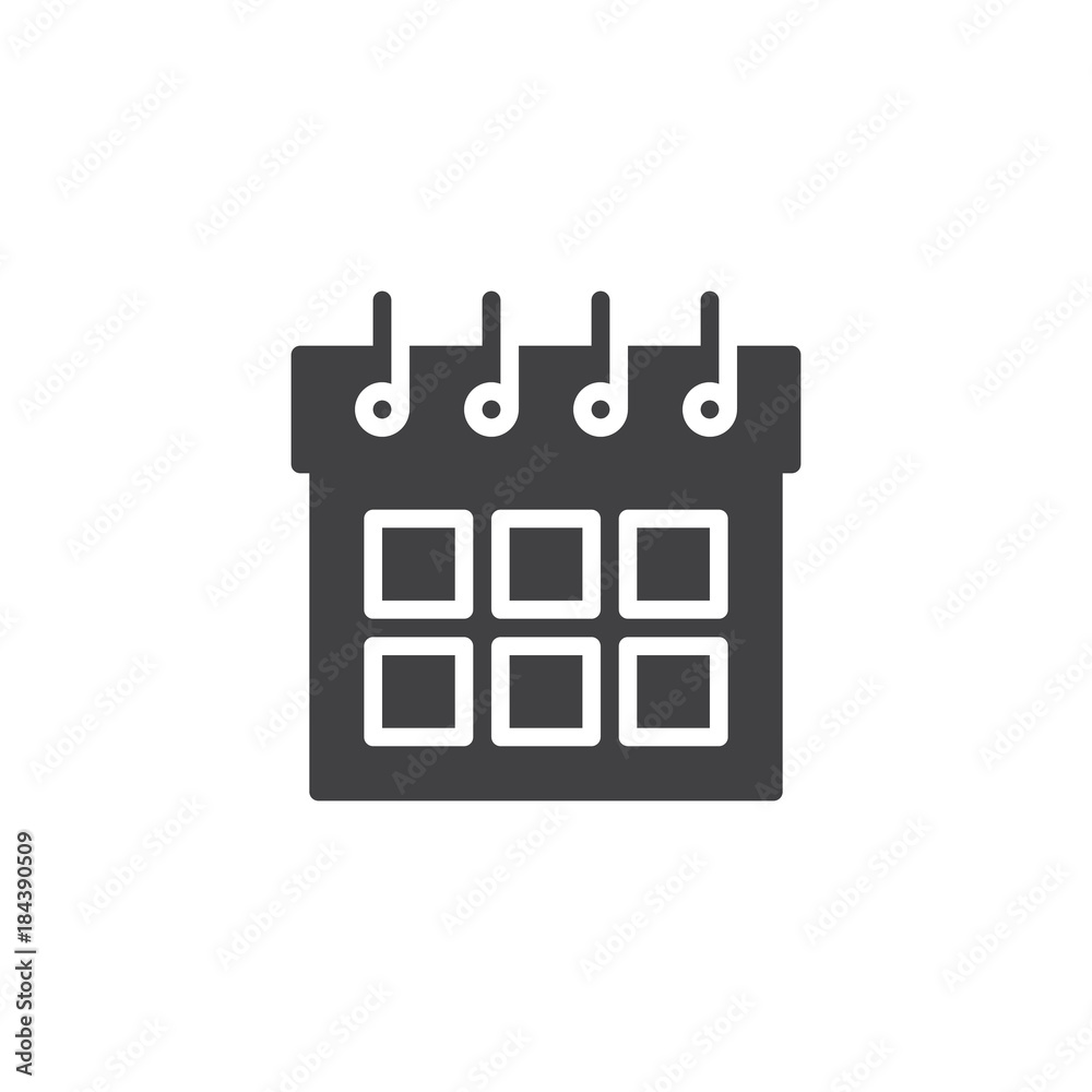 Agenda icon vector, filled flat sign, solid pictogram isolated on white. Organization calendar symbol, logo illustration. Agenda icon vector, filled flat sign, solid pictogram isolated on white. Organization calendar symbol, logo illustration.