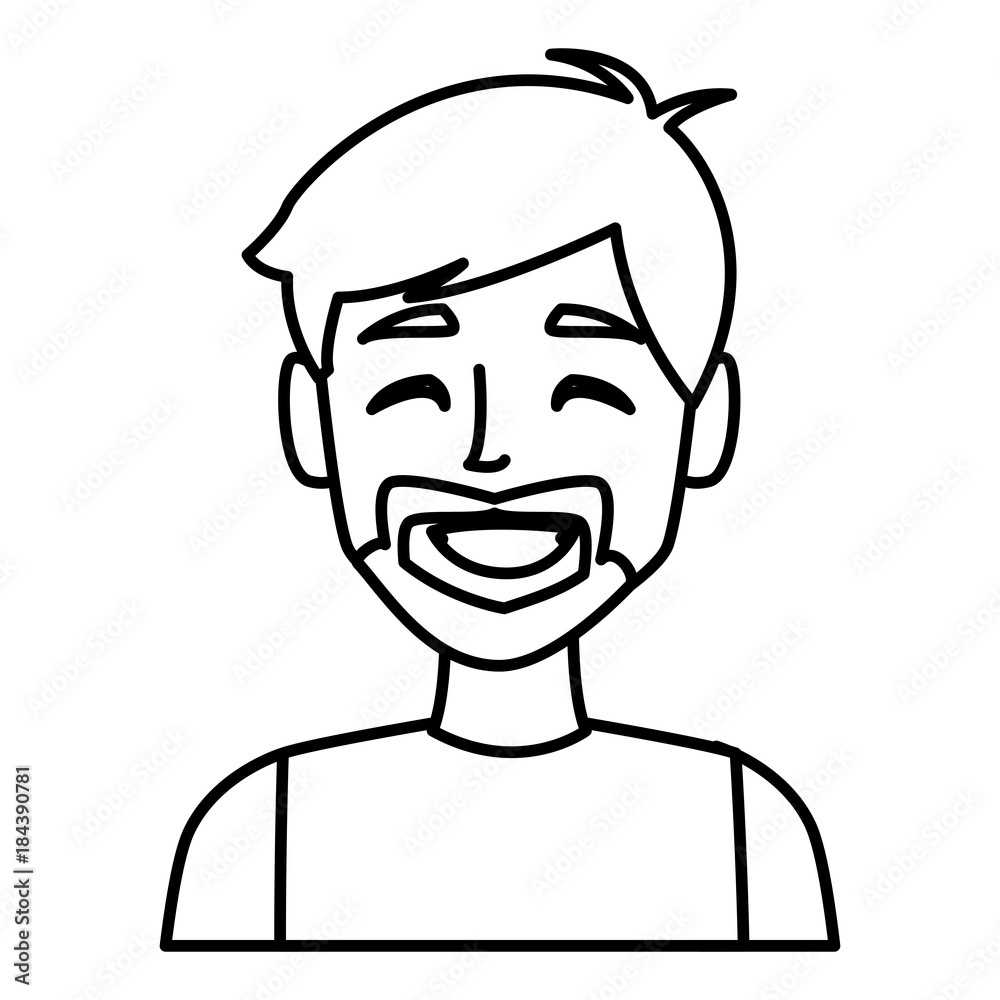 Man face cartoon