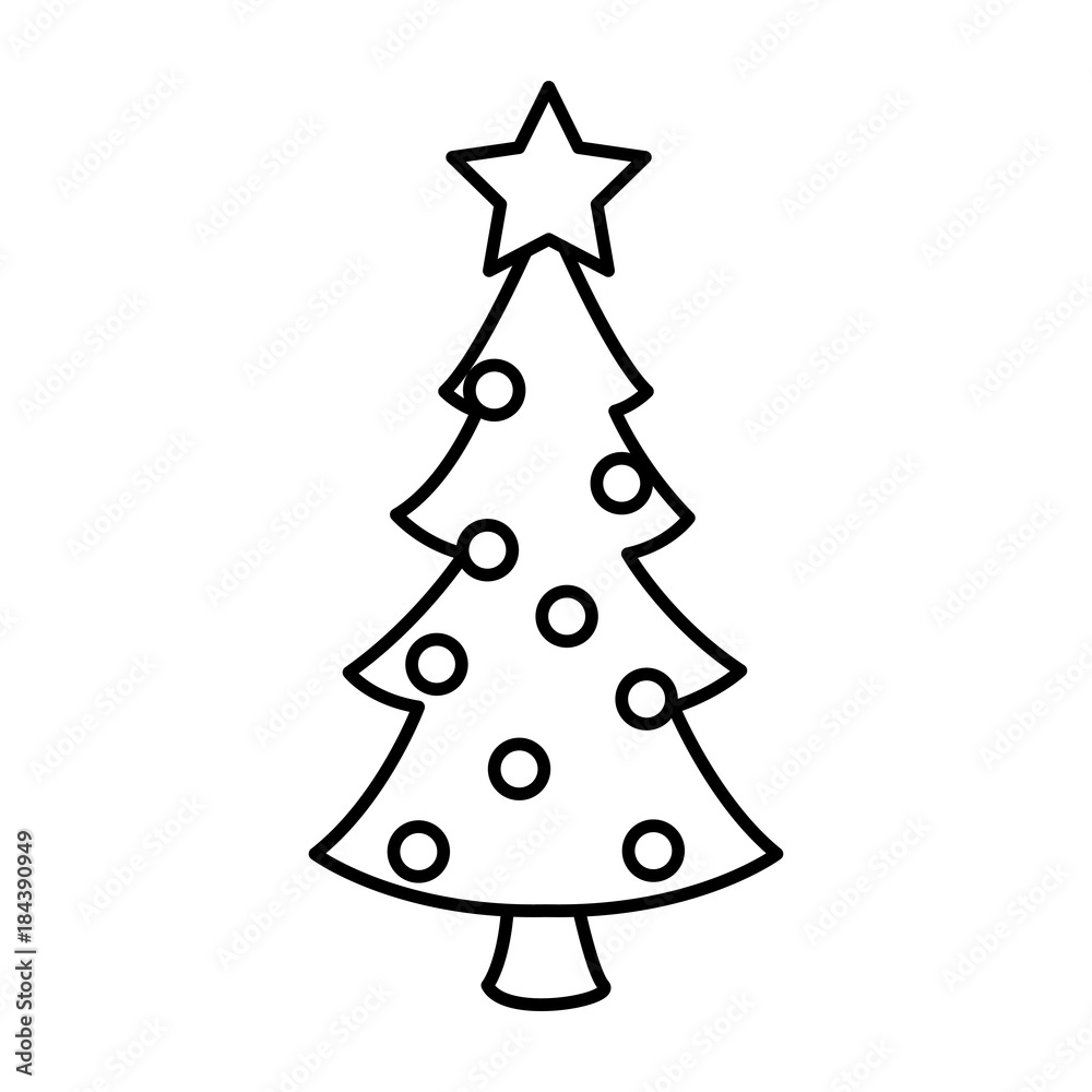 Fototapeta premium Christmas tree isolated
