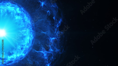 Blue plasma power ball and ...