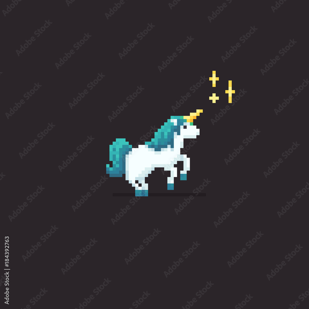 Fototapeta premium Pixel Art Unicorn
